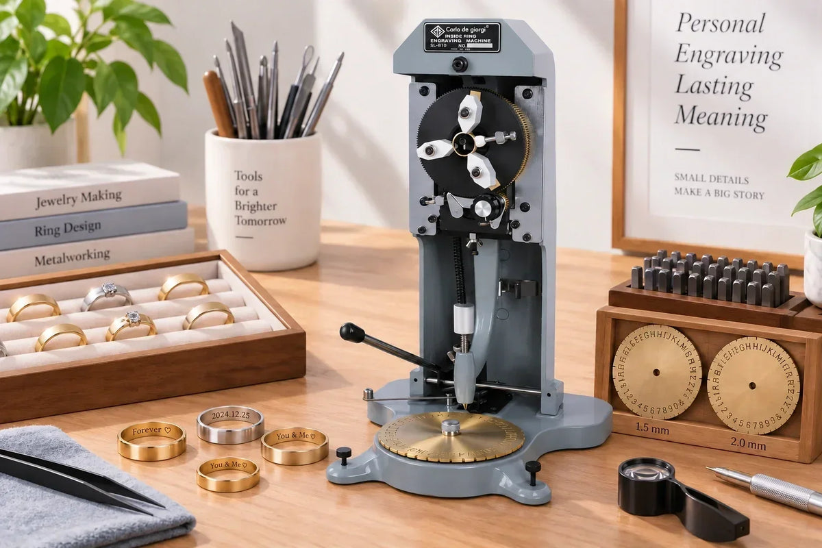 Manual inside ring engraver for personalized jewelry inscriptions