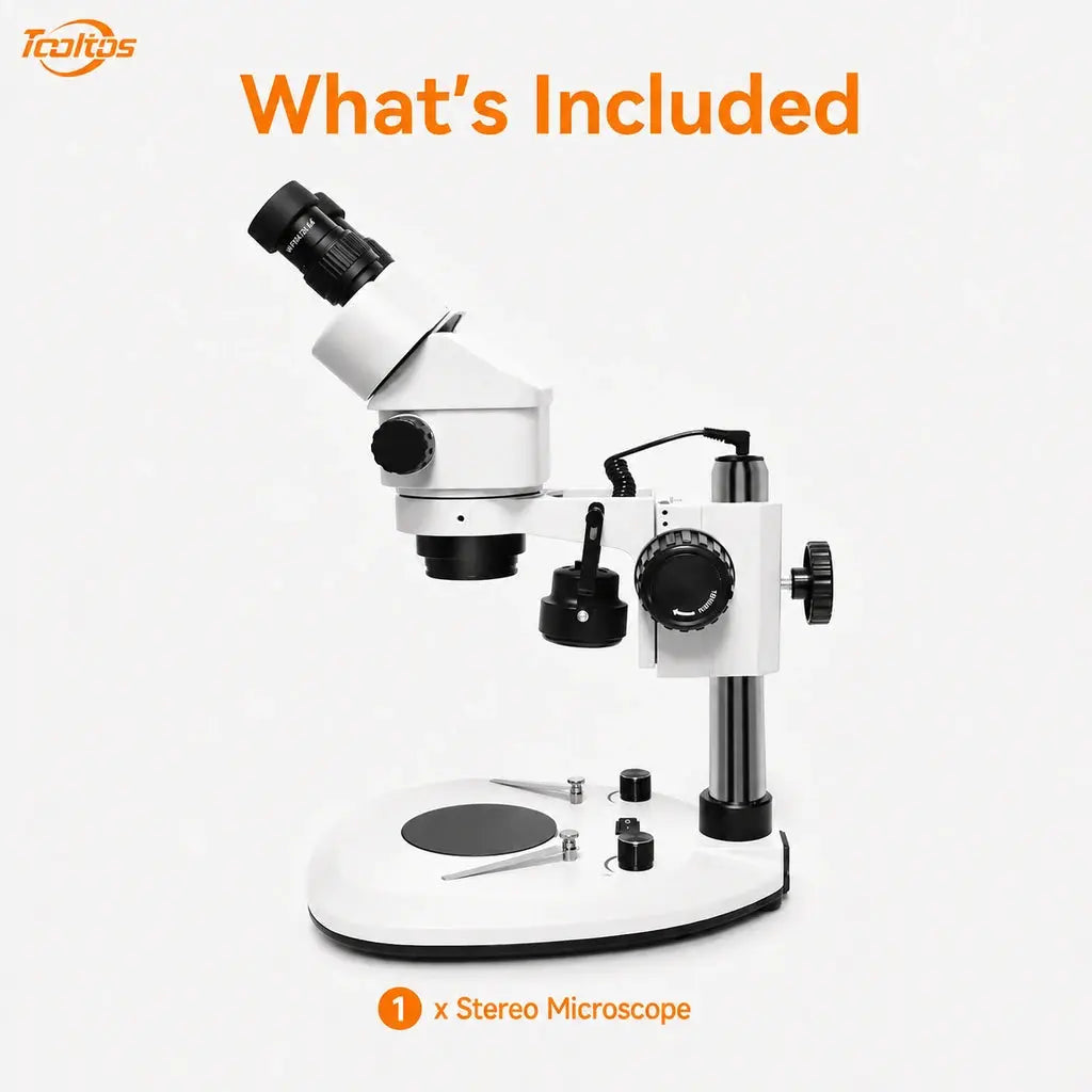 Package contents of Tooltos HH-MS06A stereo microscope