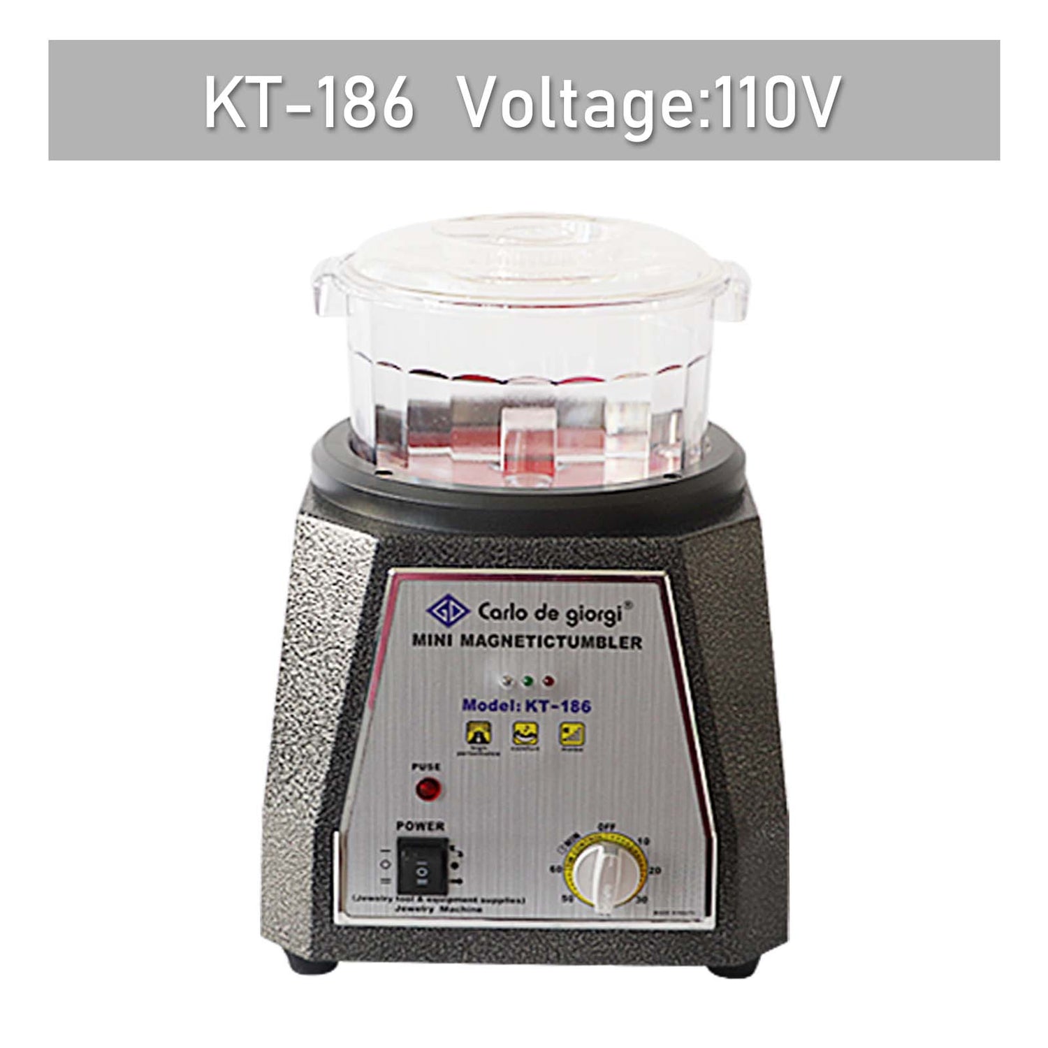 Tooltos Jewelry Tool 110V KT-186 Magnetic Tumbler Polishing Machine