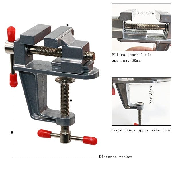 Mini Table Clamp – Aluminum Alloy Small Bench Vice, Portable Workbench Vise For Hobby & DIY Projects