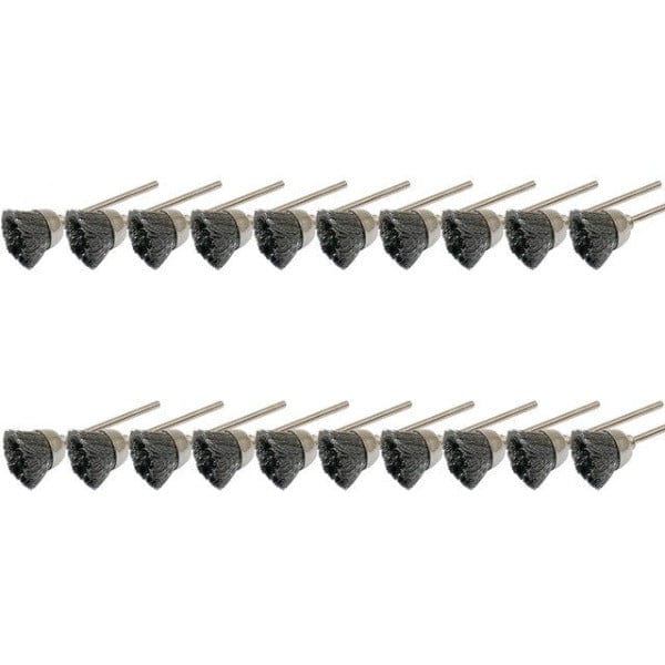 Tooltos Jewelry Tool Steel Bowl Brush 20pcs / 2.35mm Brass Wire Wheel Brushes