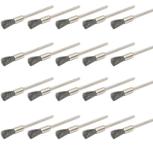 Tooltos Jewelry Tool Steel Pen Brush 20pcs / 2.35mm Brass Wire Wheel Brushes