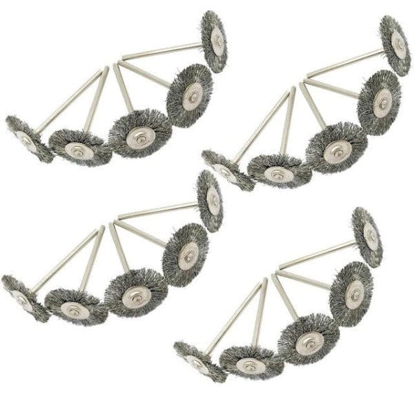 Tooltos Jewelry Tool Steel T Brush 20pcs / 2.35mm Brass Wire Wheel Brushes