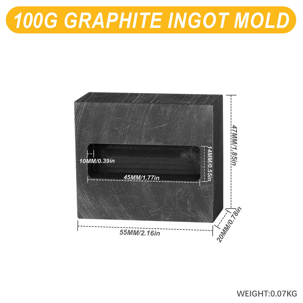 Tooltos Jewelry Tools 100 g Tooltos Graphite Ingot Molds for Gold Silver Metal Melting and Casting Accessories