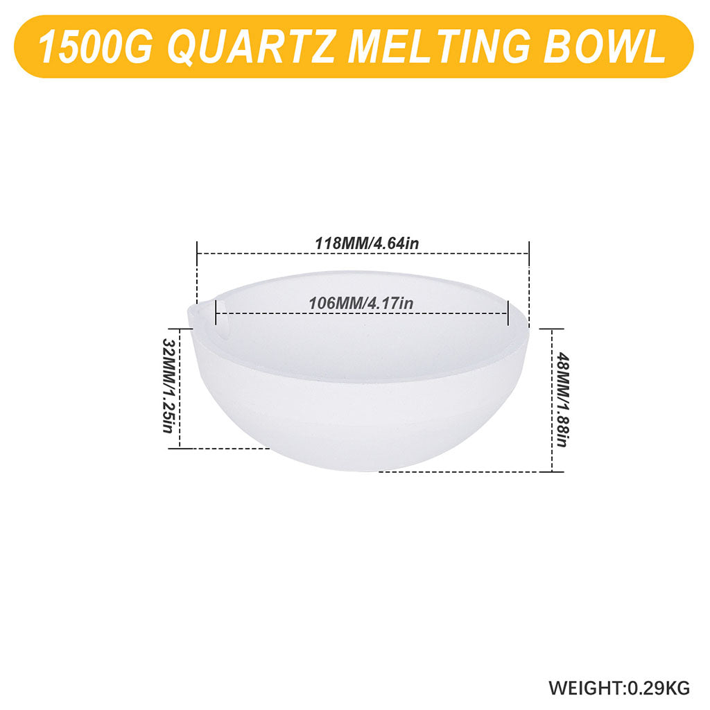 Tooltos Jewelry Tools 1500G Multi-size Ceramic Quartz Crucible Bowl Melting Casting Refining Gold Silver