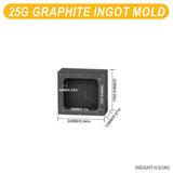 Tooltos Jewelry Tools 25 g Tooltos Graphite Ingot Molds for Gold Silver Metal Melting and Casting Accessories