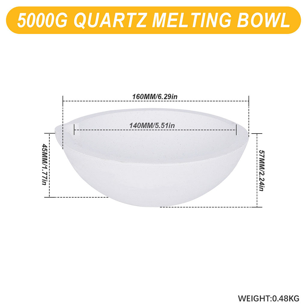 Tooltos Jewelry Tools 5000G Multi-size Ceramic Quartz Crucible Bowl Melting Casting Refining Gold Silver