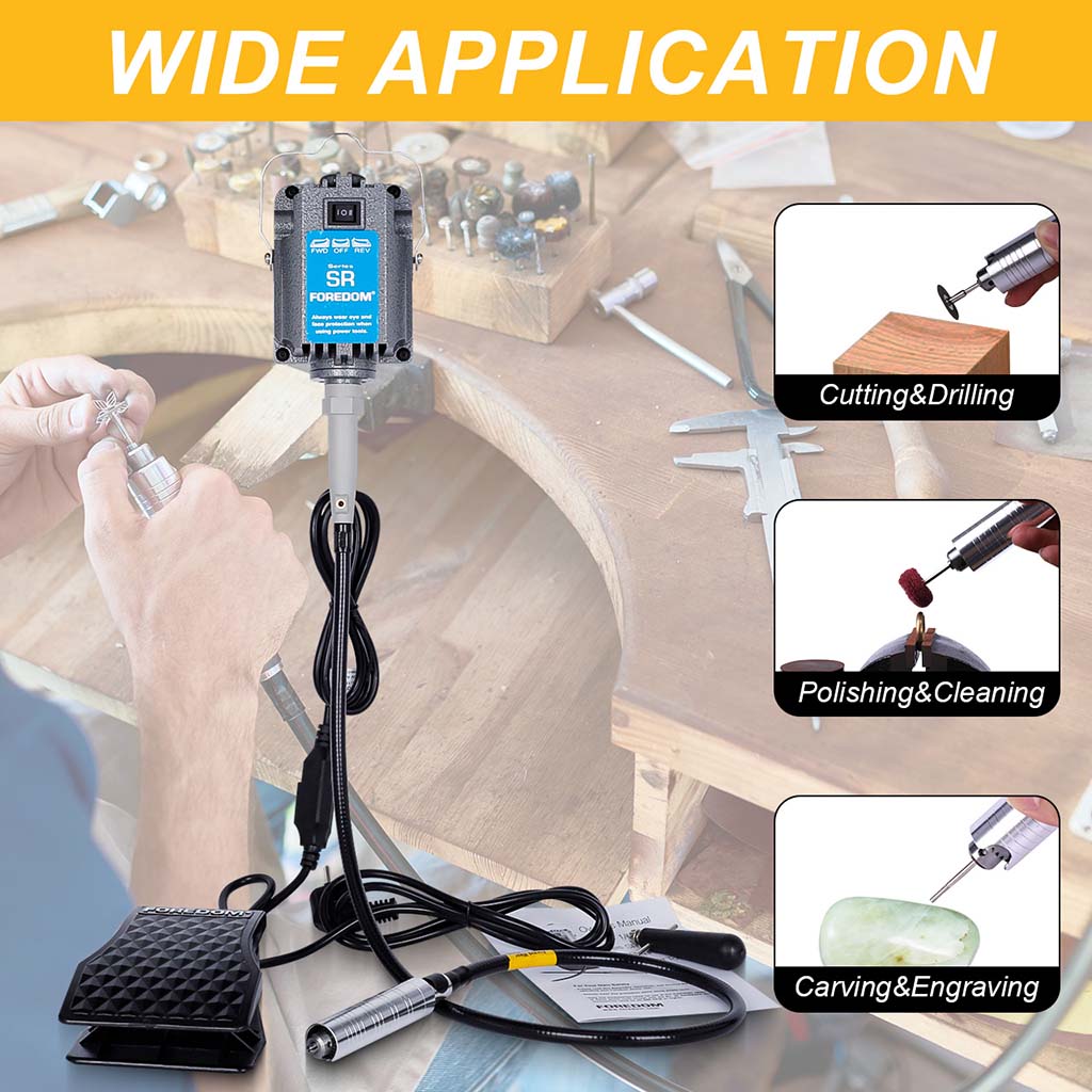 Tooltos Jewelry Tools Foredom Hang-Up SR Flex Shaft Motors Rotary Tool Kit