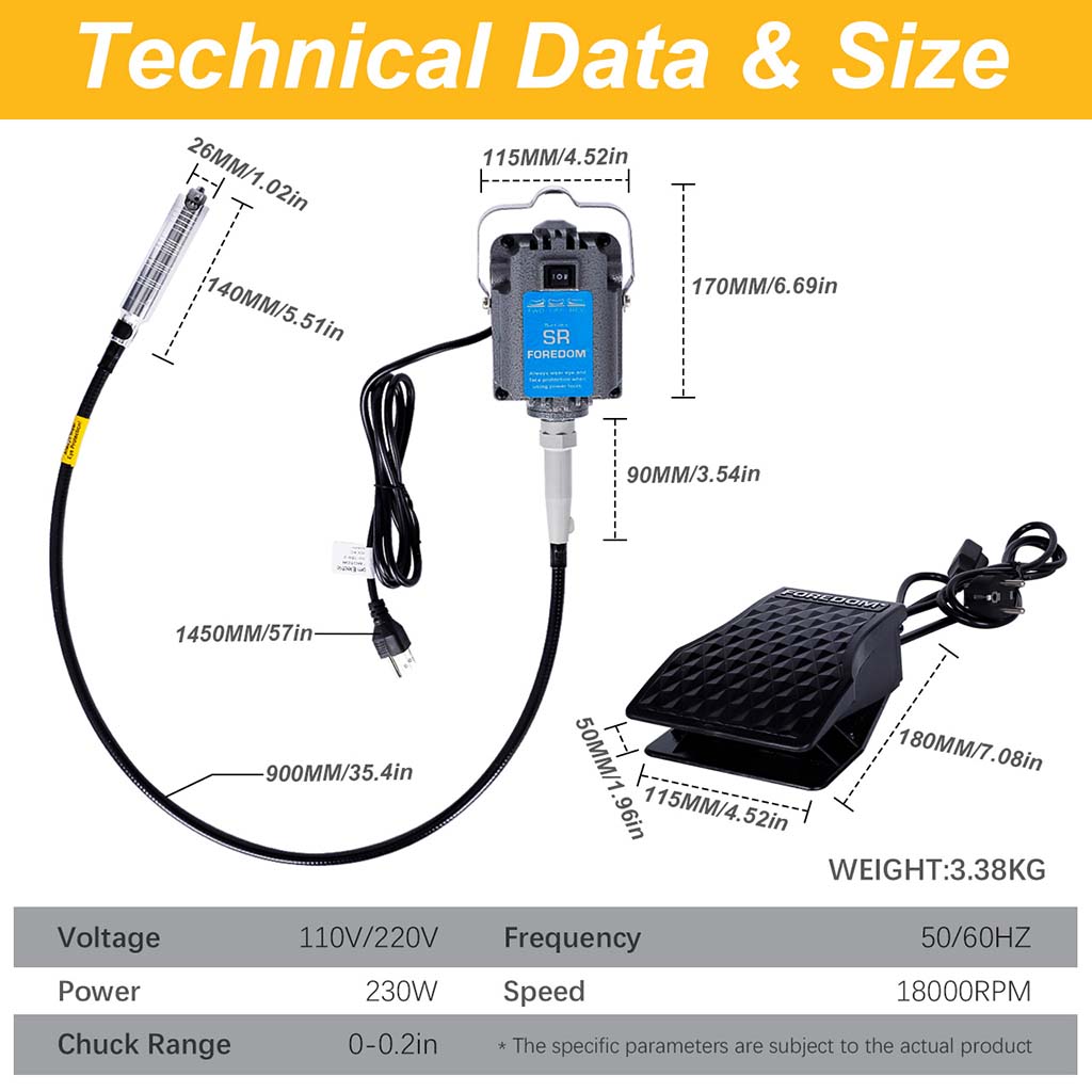 Tooltos Jewelry Tools Foredom Hang-Up SR Flex Shaft Motors Rotary Tool Kit