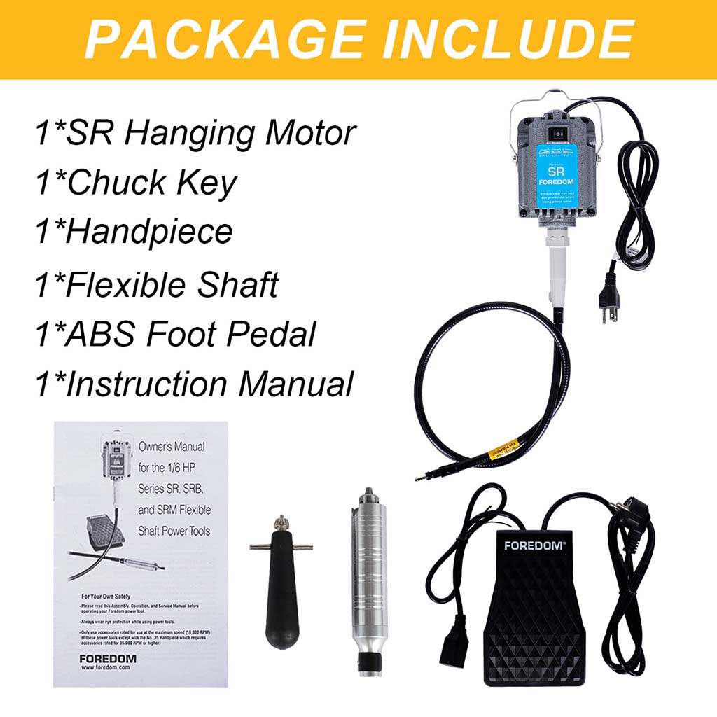 Tooltos Jewelry Tools Foredom Hang-Up SR Flex Shaft Motors Rotary Tool Kit