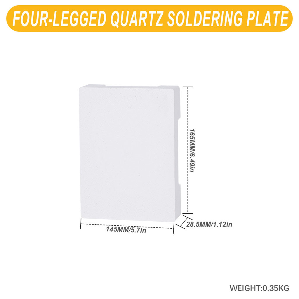 Tooltos Jewelry Tools Four-legged Large Square Ceramic Welding Plate Quartz Refractory Brick