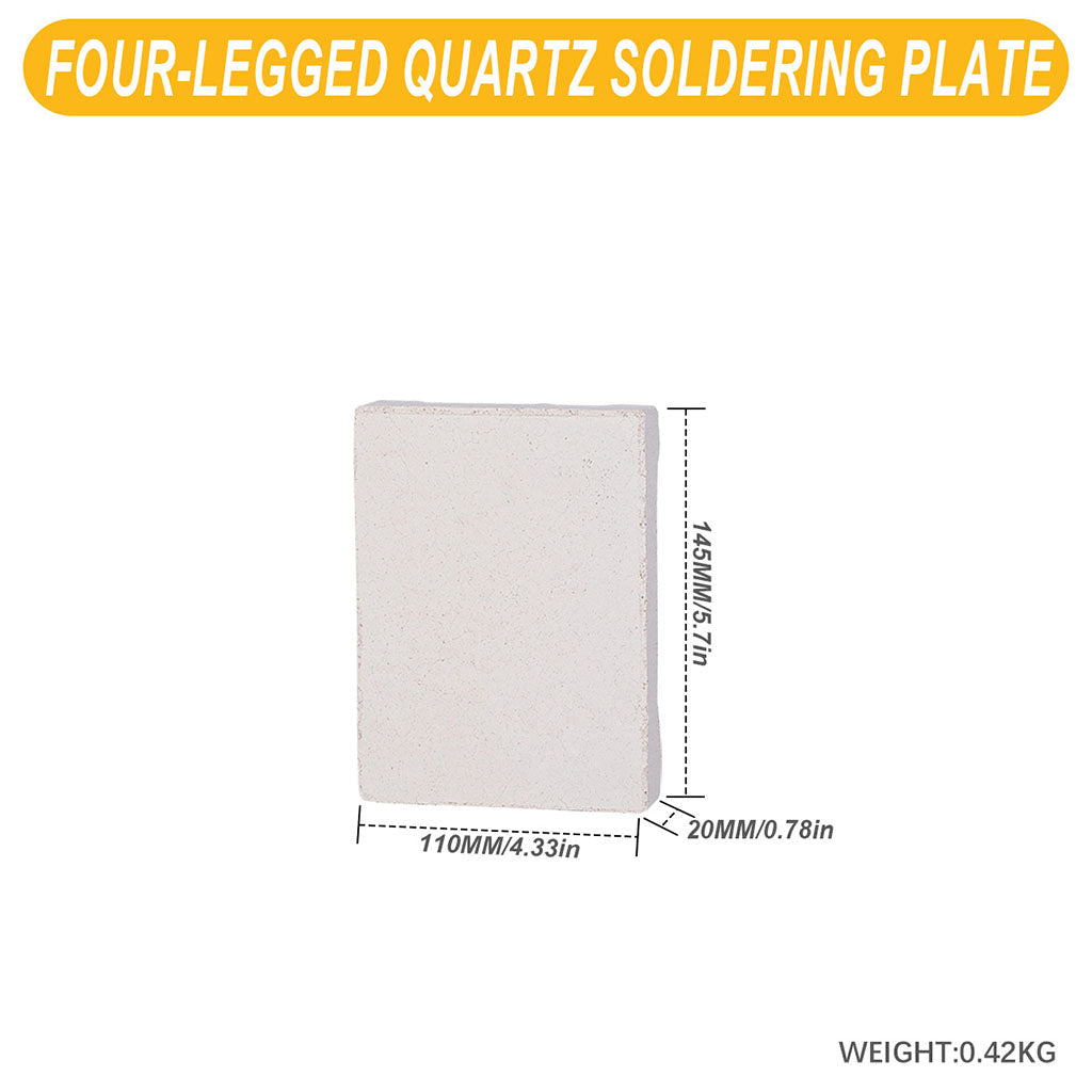 Tooltos Jewelry Tools Four-legged Small Square Ceramic Welding Plate Quartz Refractory Brick