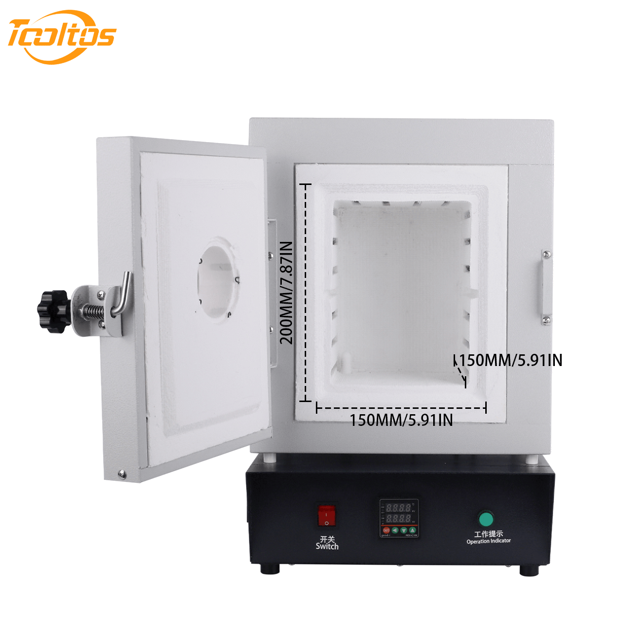 Tooltos 1150°C Burnout Furnace Side Profile View