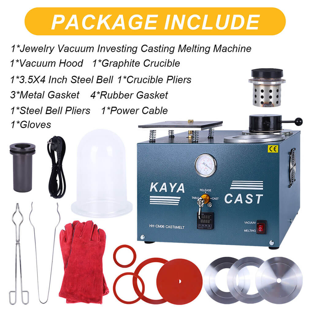 Tooltos Jewelry Tools KAYA CAST Jewelry Precision Vacuum Investing Casting Melting Machine HH-CM06