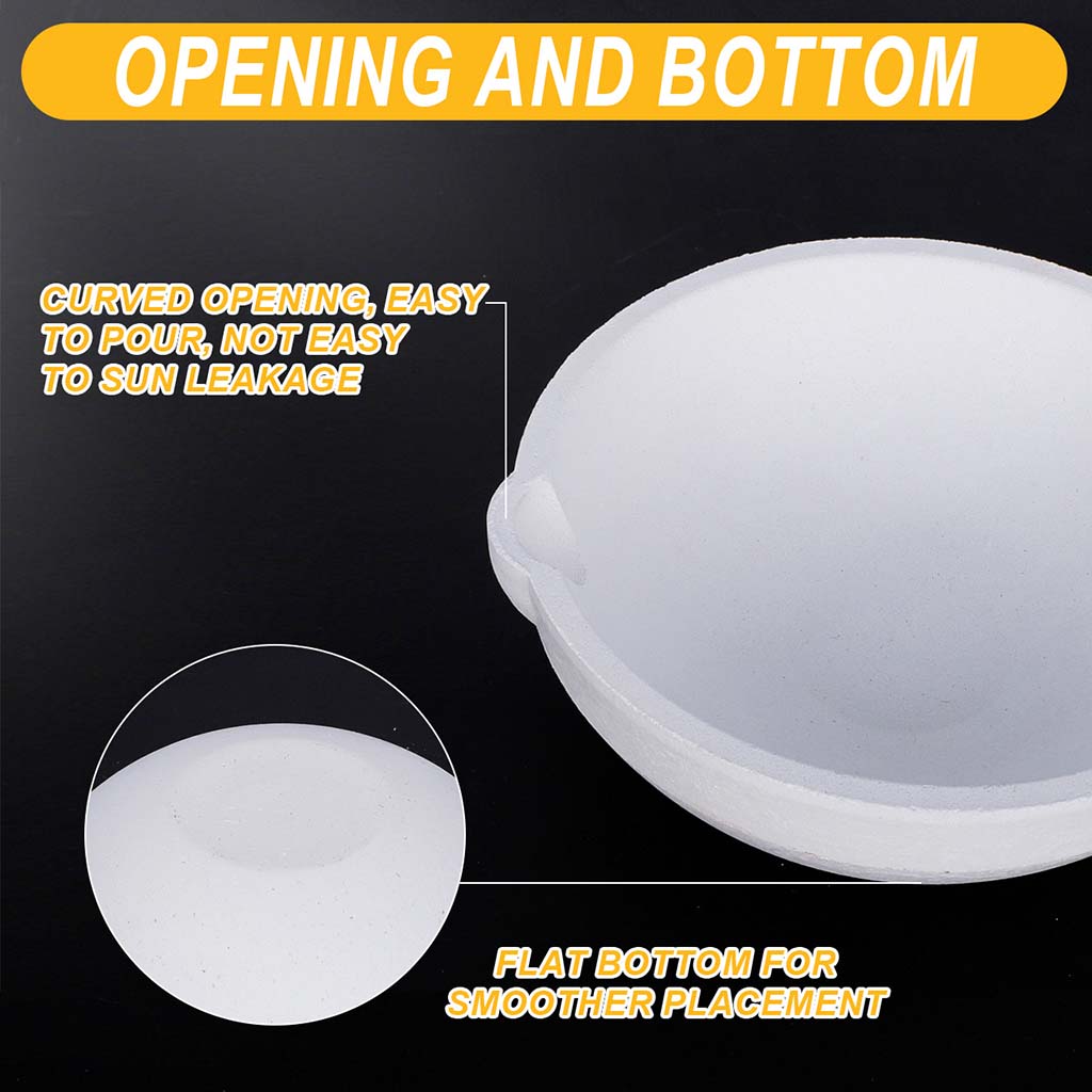 Tooltos Jewelry Tools Multi-size Ceramic Quartz Crucible Bowl Melting Casting Refining Gold Silver