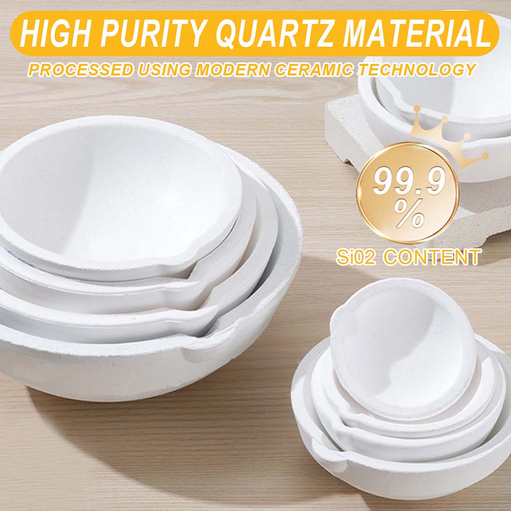 Tooltos Jewelry Tools Multi-size Ceramic Quartz Crucible Bowl Melting Casting Refining Gold Silver