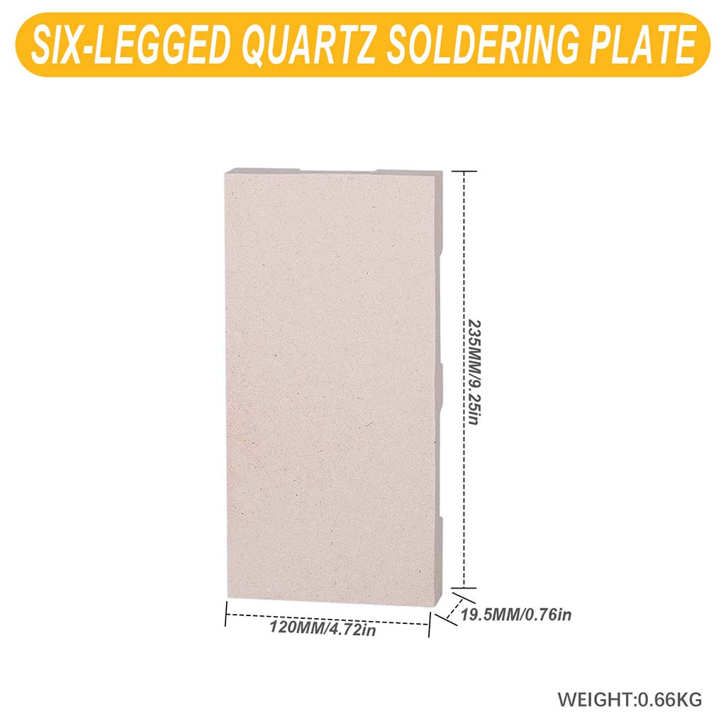 Tooltos Jewelry Tools Six-legged Small Square Ceramic Welding Plate Quartz Refractory Brick