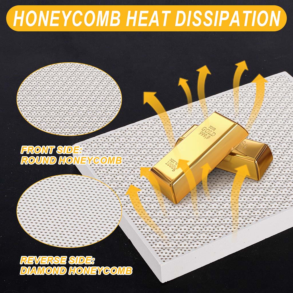 Tooltos Jewelry Tools Square and Round Honeycomb Ceramic Welding Plate Quartz Refractory Brick