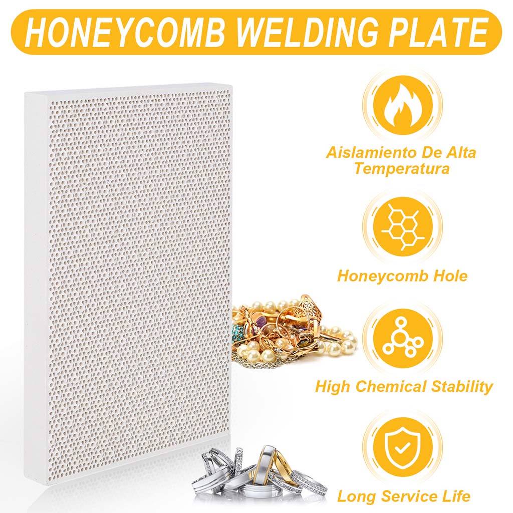Tooltos Jewelry Tools Square and Round Honeycomb Ceramic Welding Plate Quartz Refractory Brick