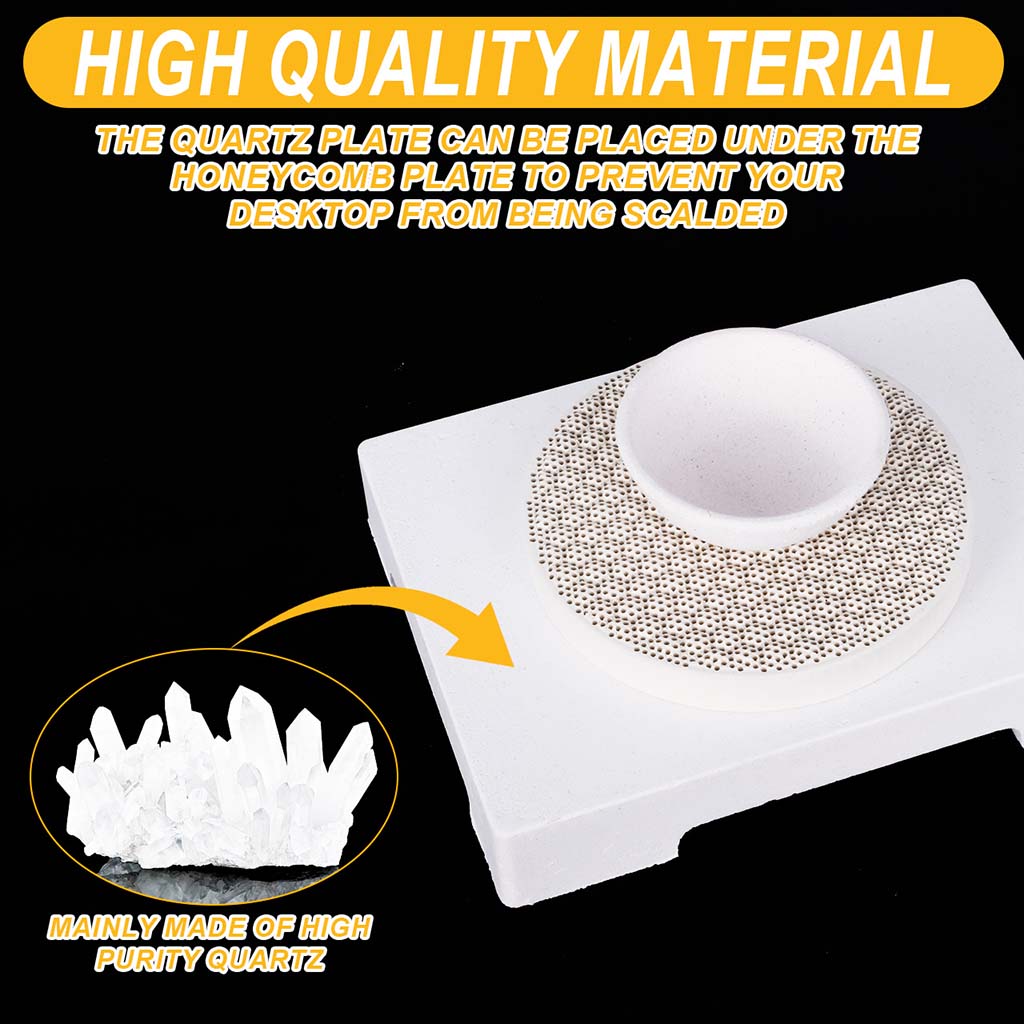 Tooltos Jewelry Tools Square Ceramic Welding Plate Quartz Refractory Brick