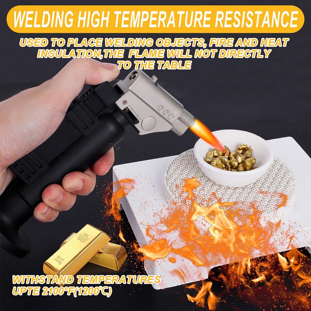 Tooltos Jewelry Tools Square Ceramic Welding Plate Quartz Refractory Brick