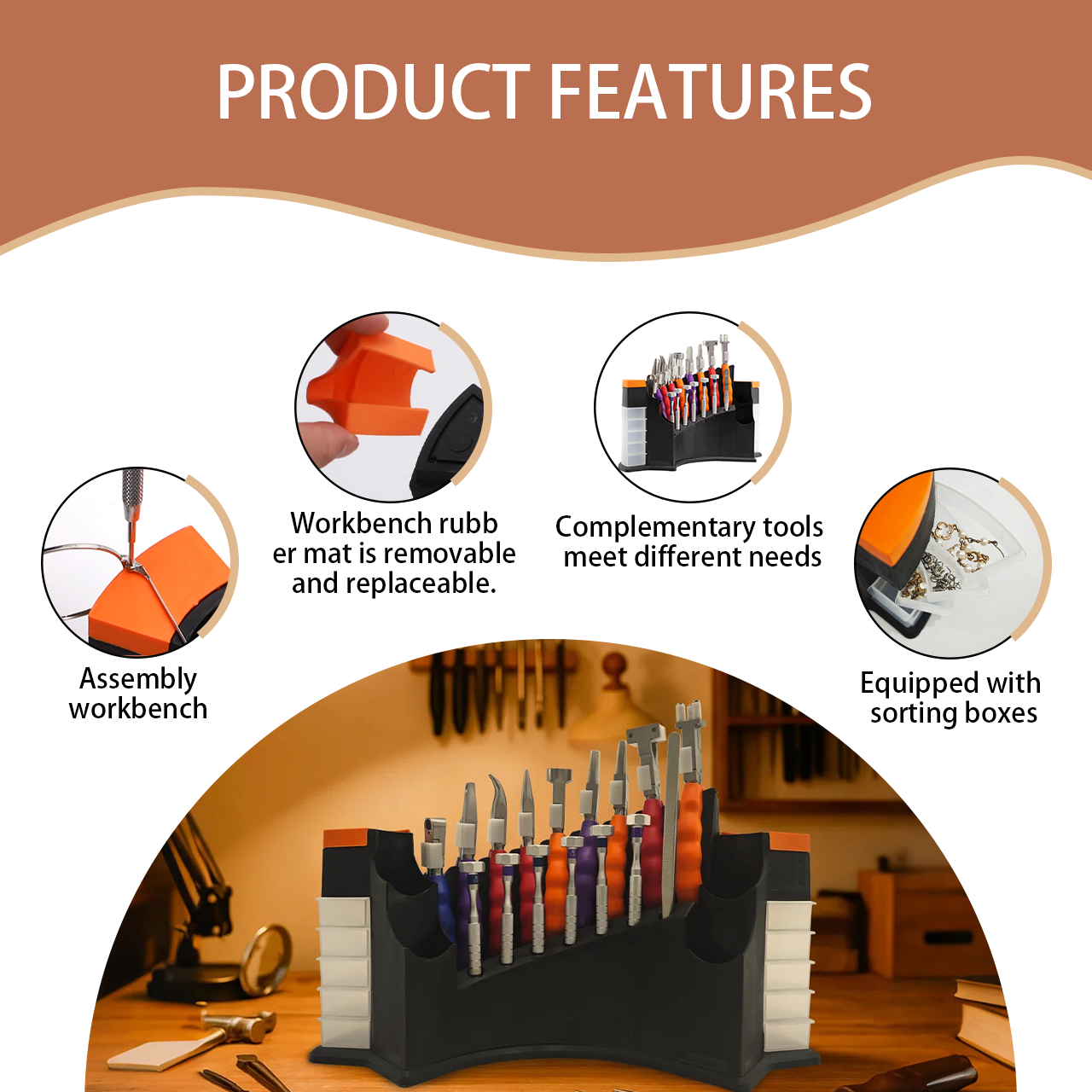 Tooltos Jewelry Tools Tooltos 14 Pcs Precision Repair Tool Kit for Jewelry Optical and Watch Repair with Stainless Steel Pliers and Screwdrivers