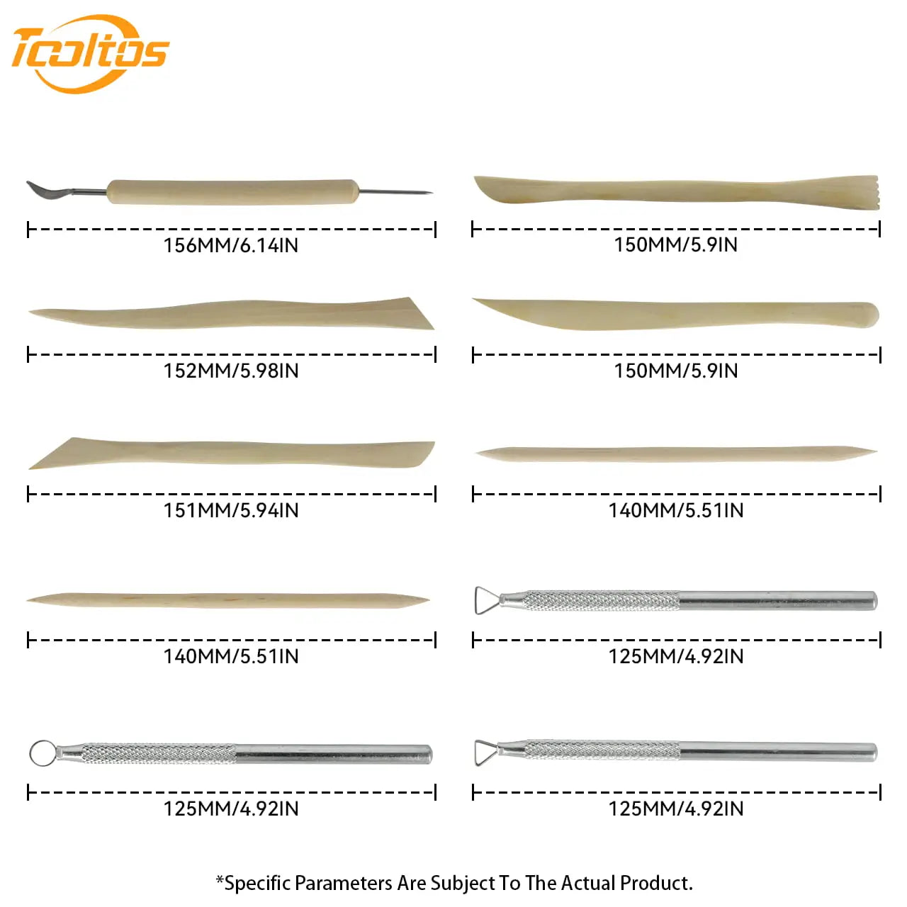 Tooltos rust-proof stainless steel carving tool tips close-up detail