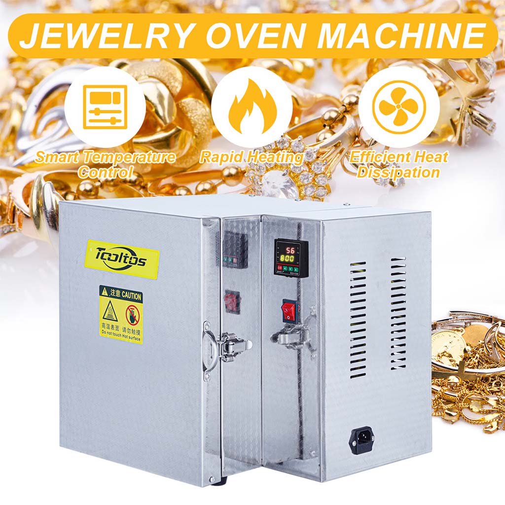 Tooltos Jewelry Tools Tooltos 1500W Jewelry Casting Burnout Furnace Oven Machine