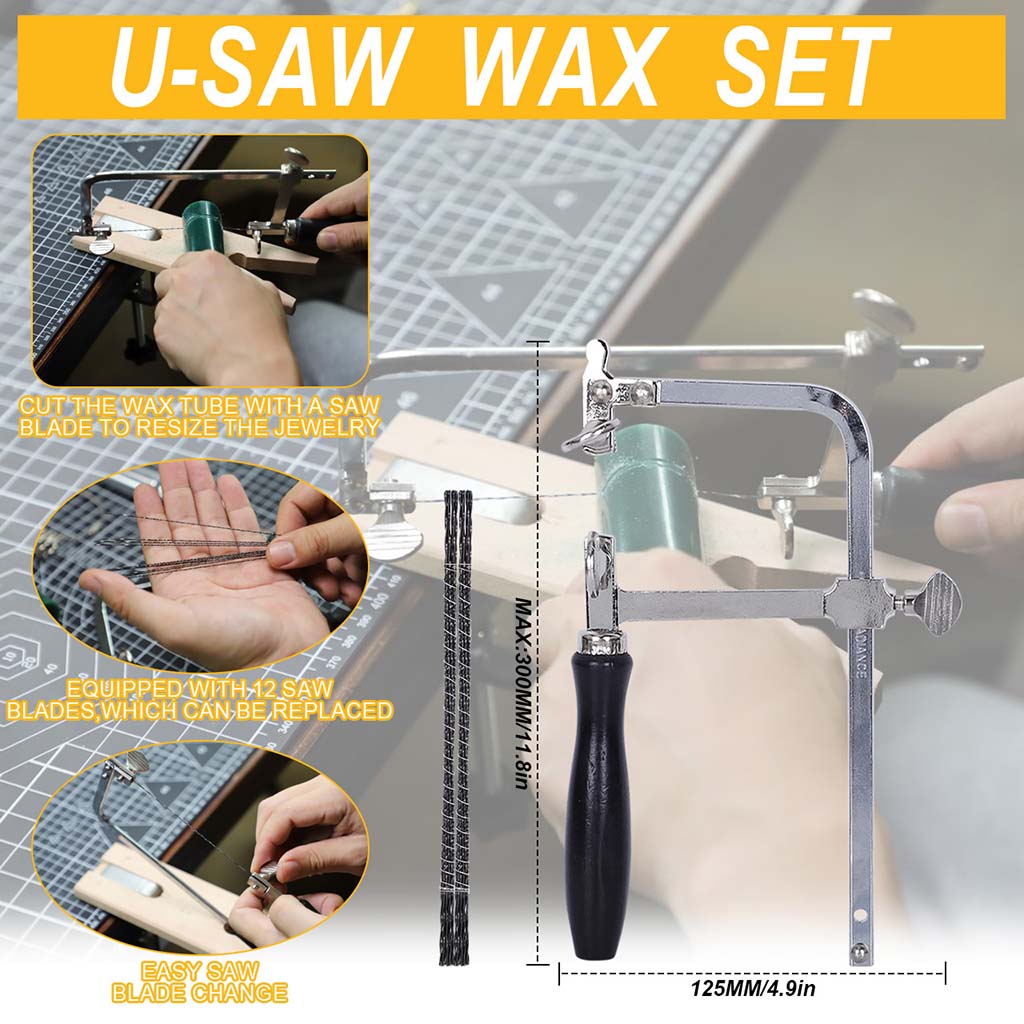 Wax tube cutter and carving files for lost wax casting