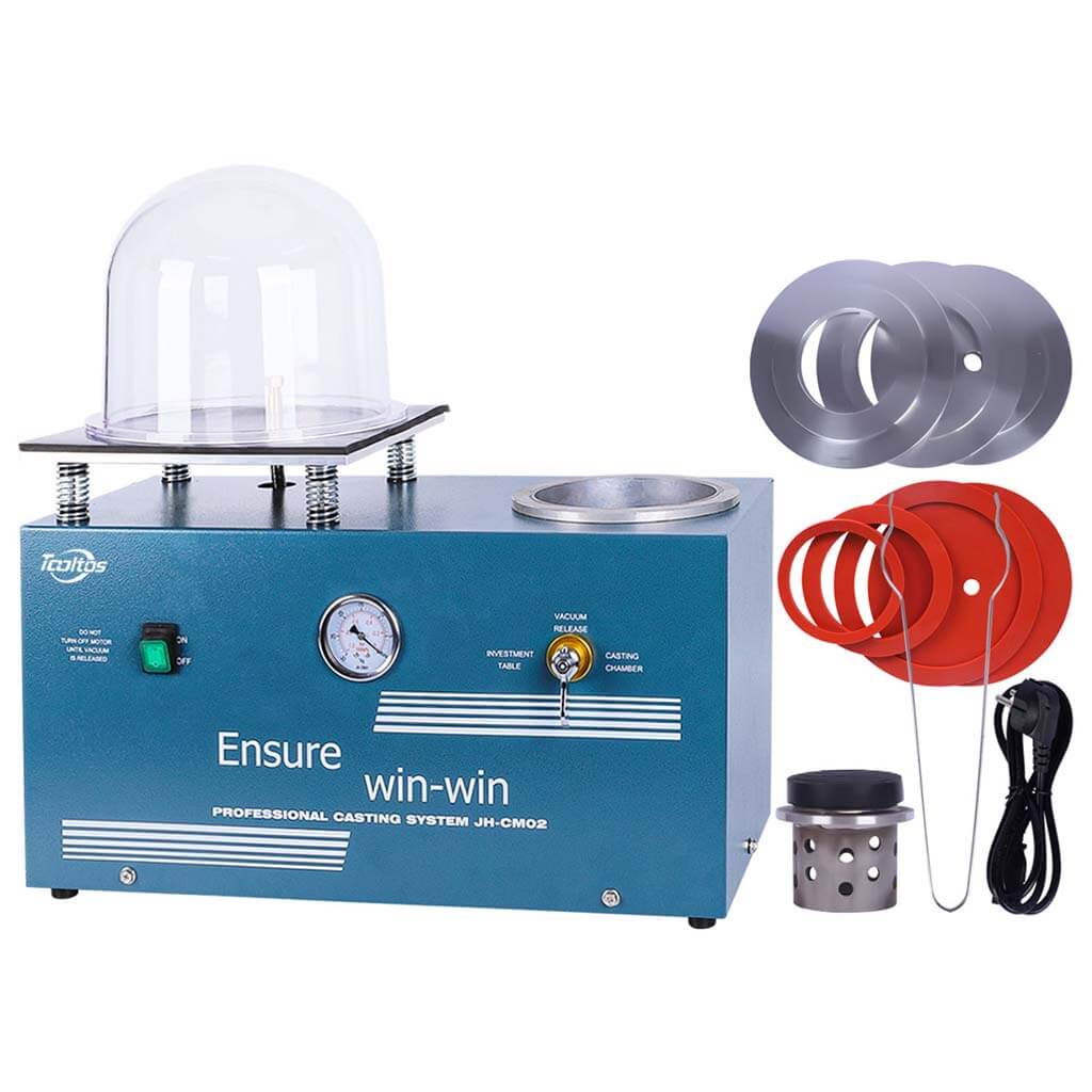 Tooltos 2L Lost Wax Method Jewelry Vacuum Investing Casting