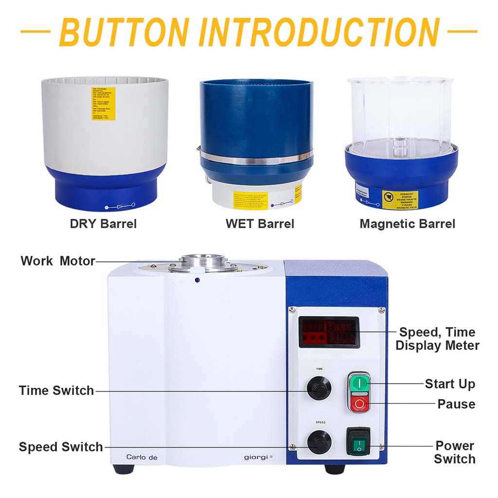 Tooltos Jewelry Tools Tooltos 3 in 1 Multi-functional Wet And Dry Magnetic Polishing Centrifugal Polishing Machine