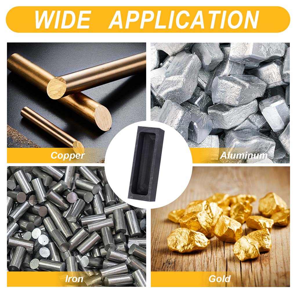 Tooltos Jewelry Tools Tooltos Graphite Ingot Molds for Gold Silver Metal Melting and Casting Accessories