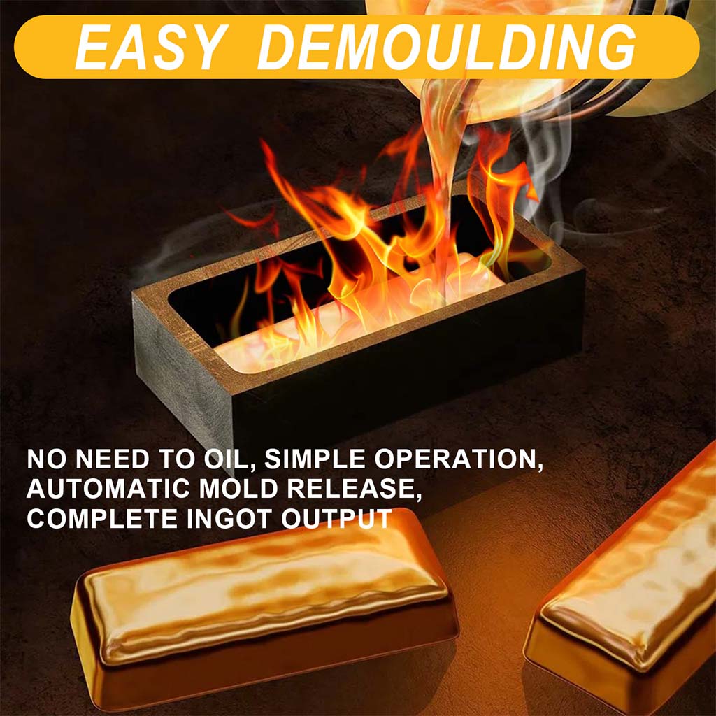 Tooltos Jewelry Tools Tooltos Graphite Ingot Molds for Gold Silver Metal Melting and Casting Accessories