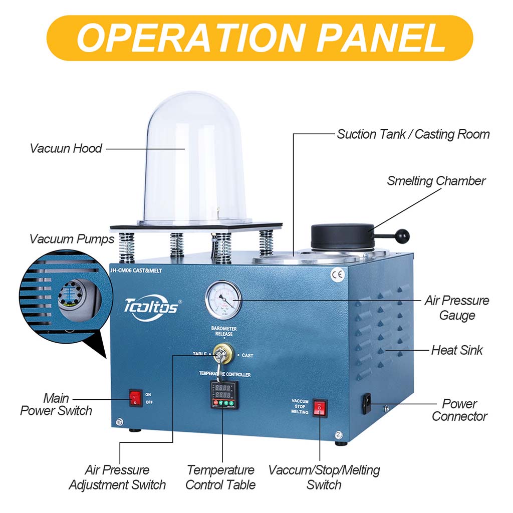 Tooltos Jewelry Precision Vacuum Casting Machine for Lost Wax Casting Method