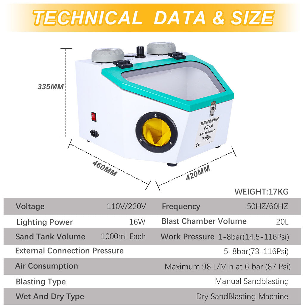 Tooltos Jewelry Tools Tooltos PS-A Pen-type Universal Jewelry Sandblaster Dry Sandblasting Machine