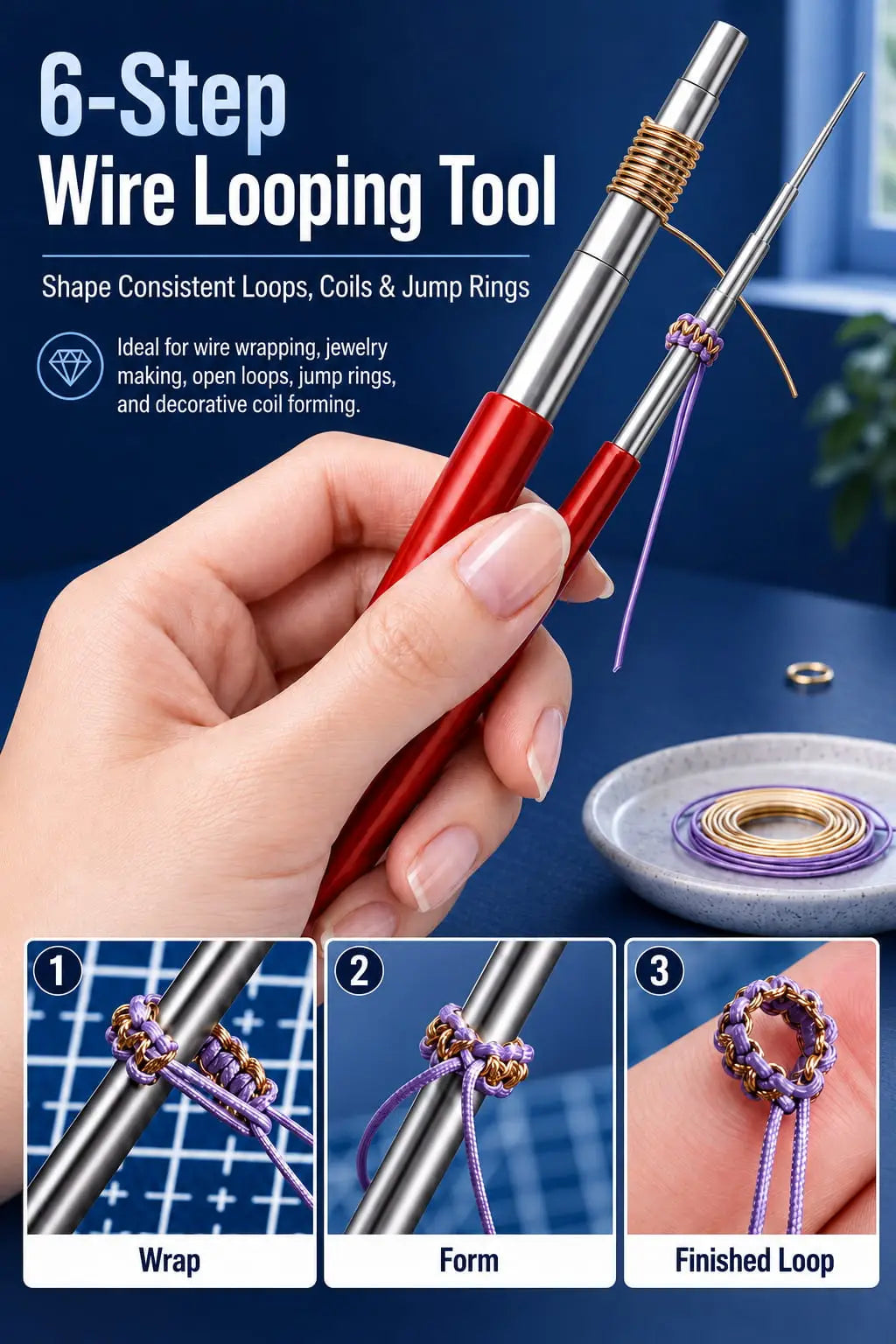 Gold Ring Adjuster Wire for Resizing Ring Bands Without Additional Tools