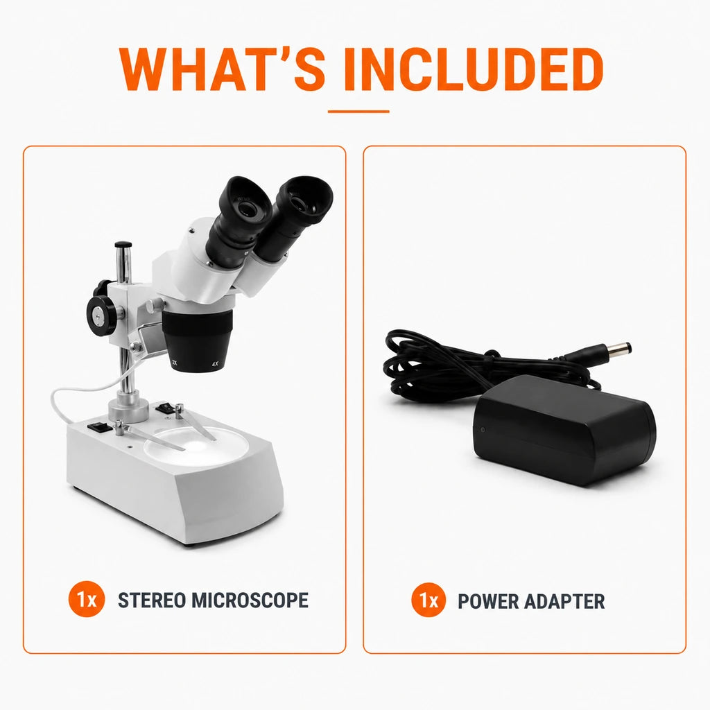 Tooltos Stereo Microscope for Jewelry 20X 40X Magnification 45 Degree Viewing Head