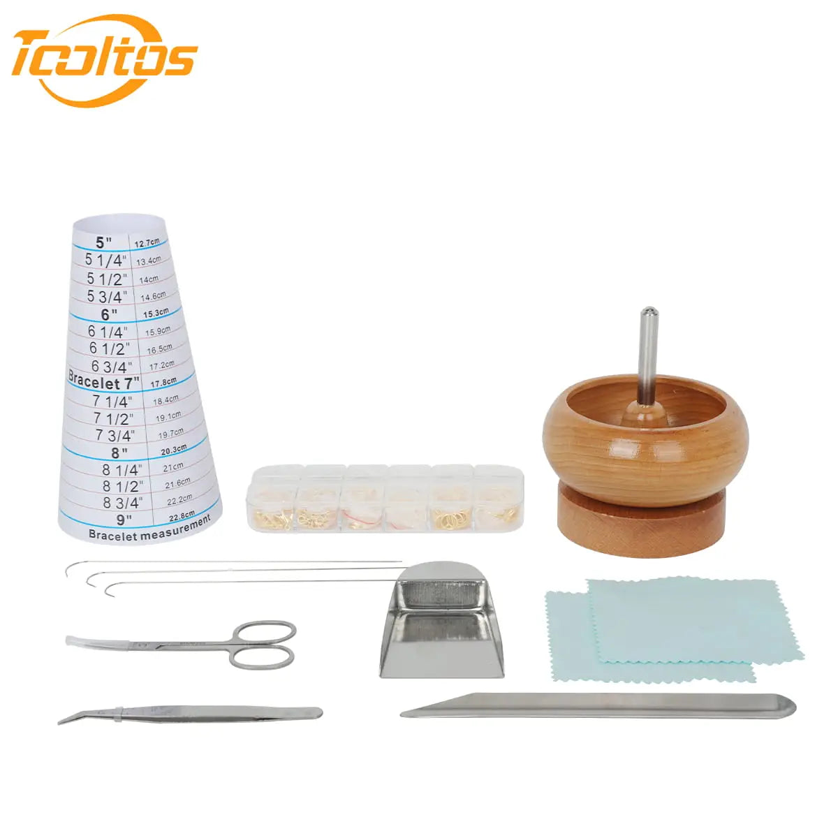 Tooltos Tooltos 14PCS Jewelry Making Tool Kit | Bead Spinner & Bracelet Sizer