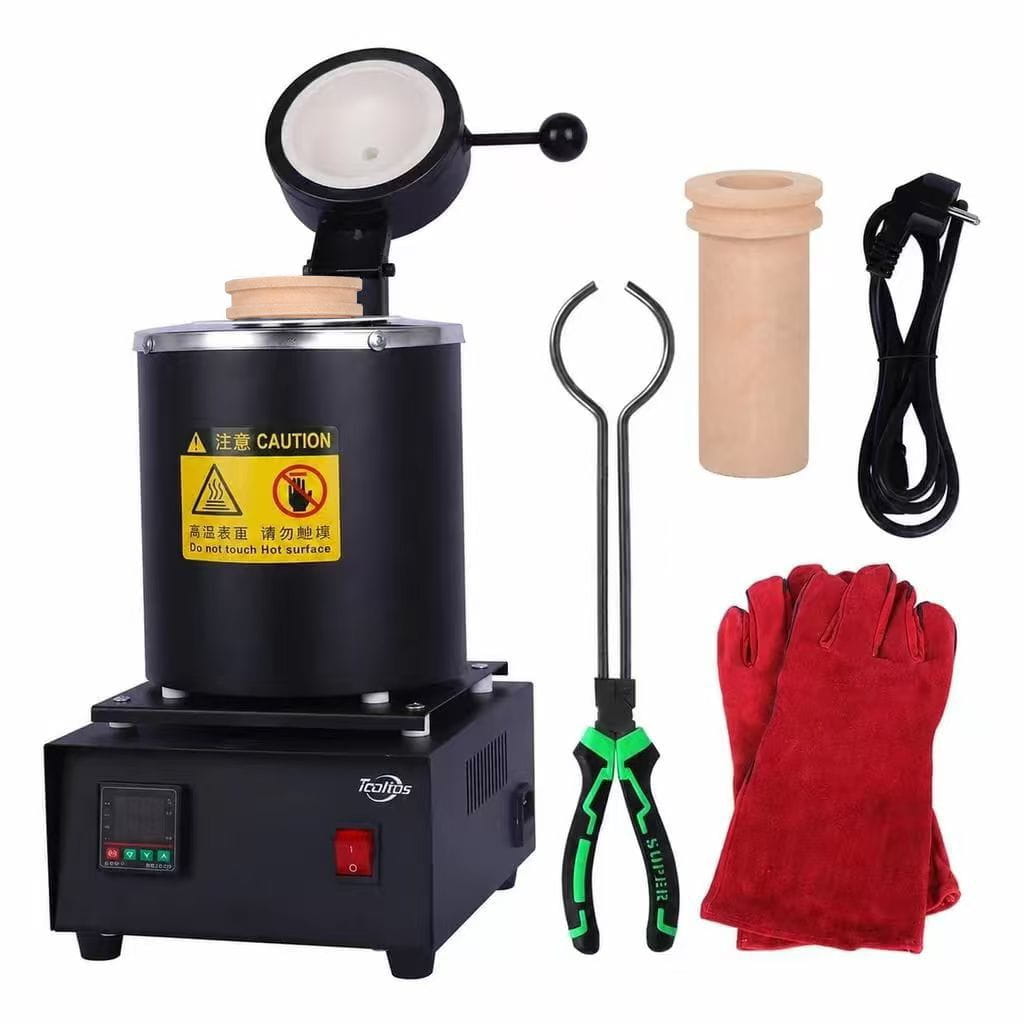Tooltos Tooltos 1800W Digital Metal Gold Jewelry Electric Melting Furnace