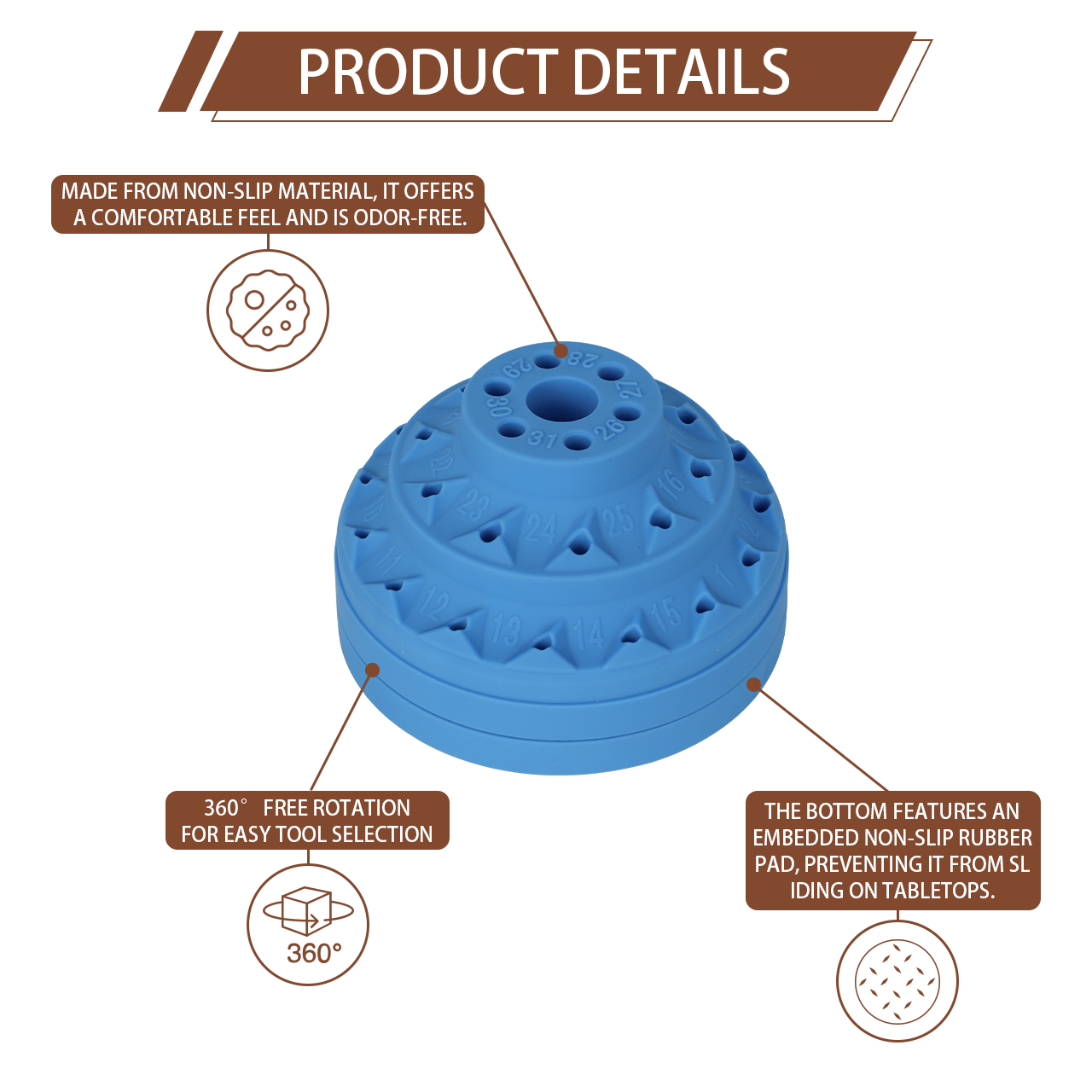 Tooltos bur holder slot configuration and capacity detail
