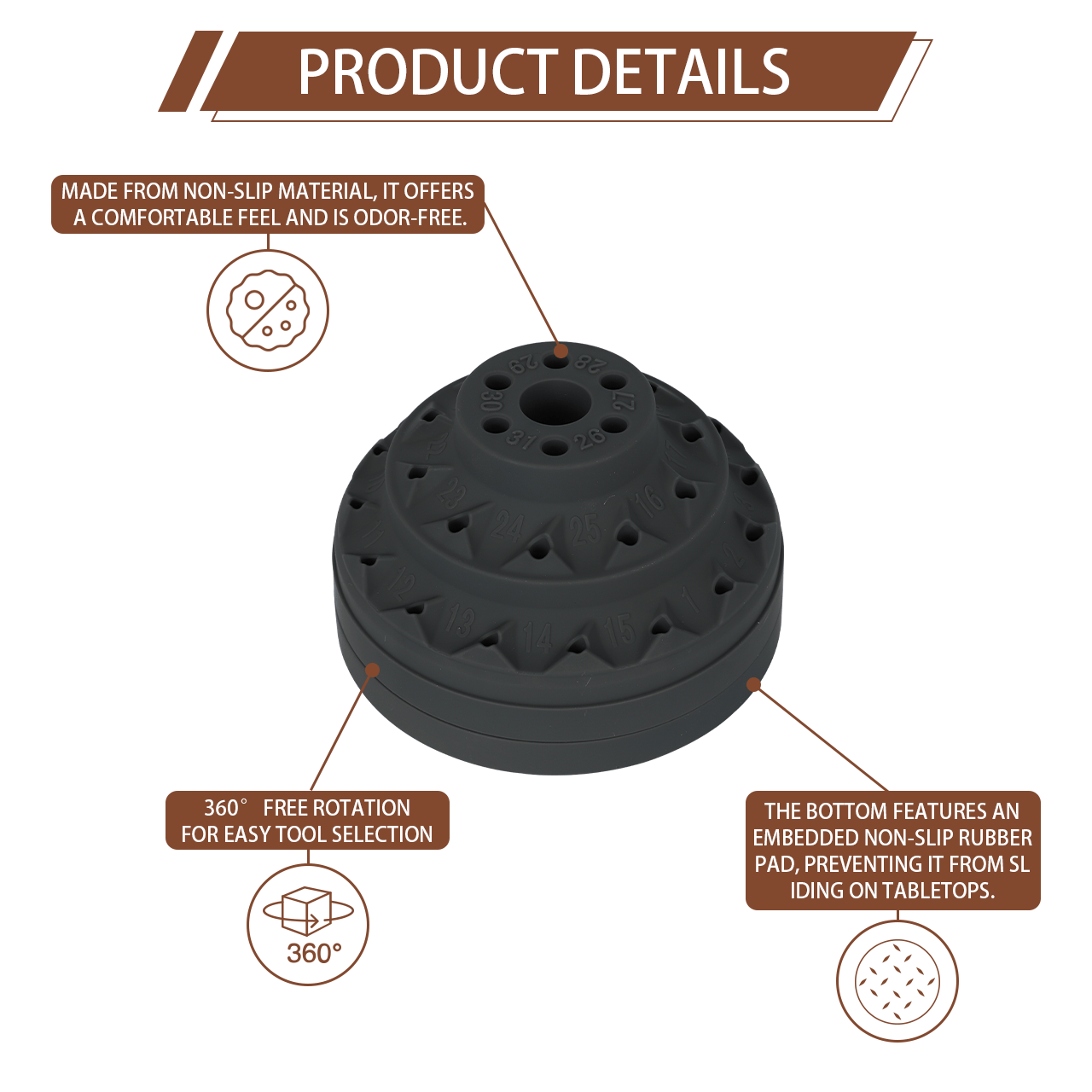 Tooltos reinforced ABS plastic construction with dust cover