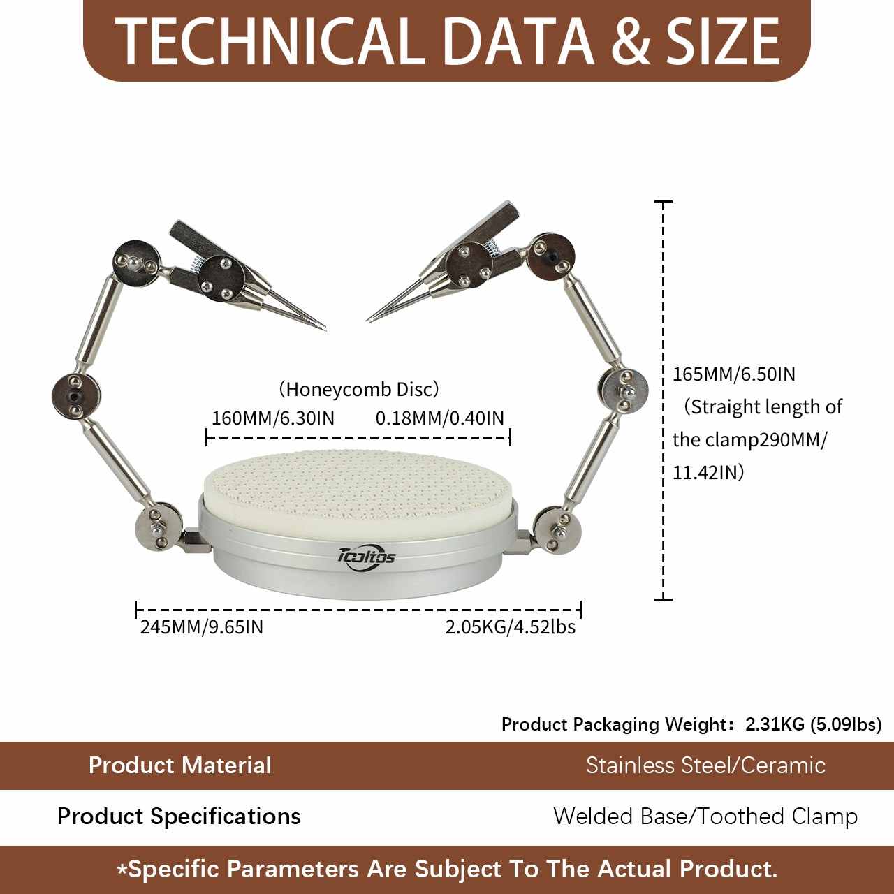 Tooltos Tooltos Rotating Soldering Station 360 Degree Honeycomb Ceramic Jewelry Stand