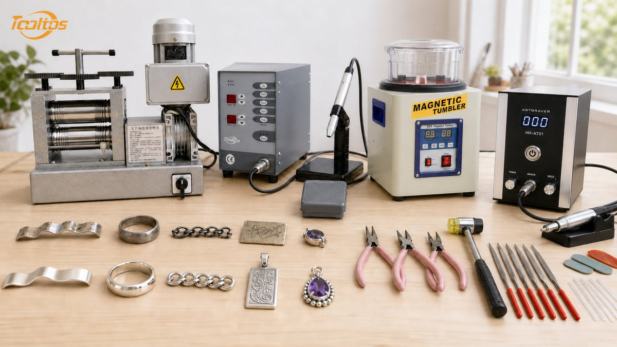 Professional Tooltos jewelry making tools and premium handmade jewelry display, showing common DIY craftsmanship mistakes and professional finishing effects for beginner artisans