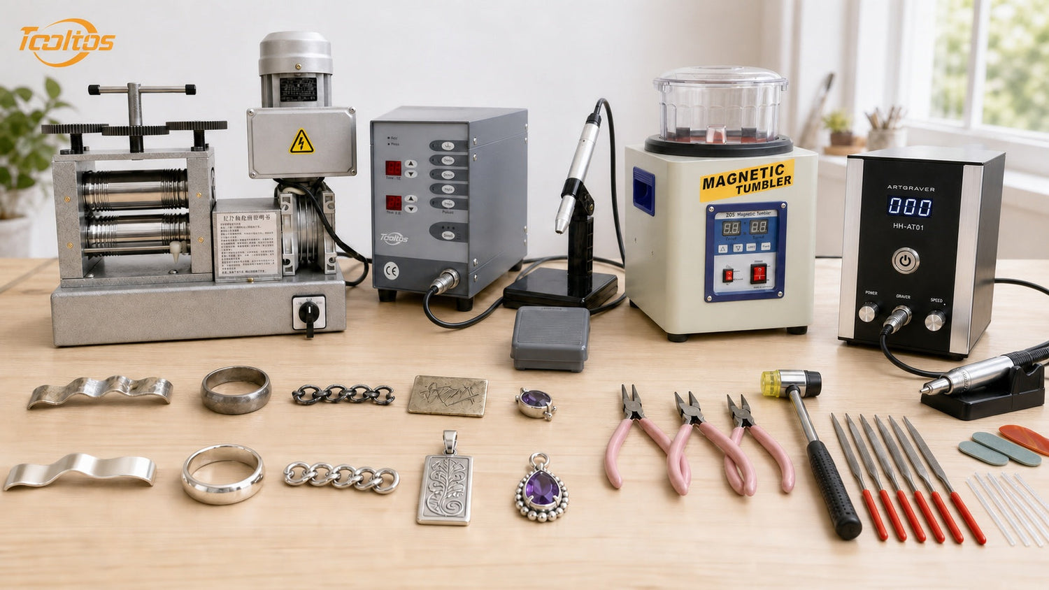 Professional Tooltos jewelry making tools and premium handmade jewelry display, showing common DIY craftsmanship mistakes and professional finishing effects for beginner artisans