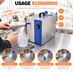 Professional steam cleaner used for jewelry and small metal parts