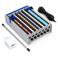 G6 6-channel bead threading machine with threading needle, USB adapter, and power cable