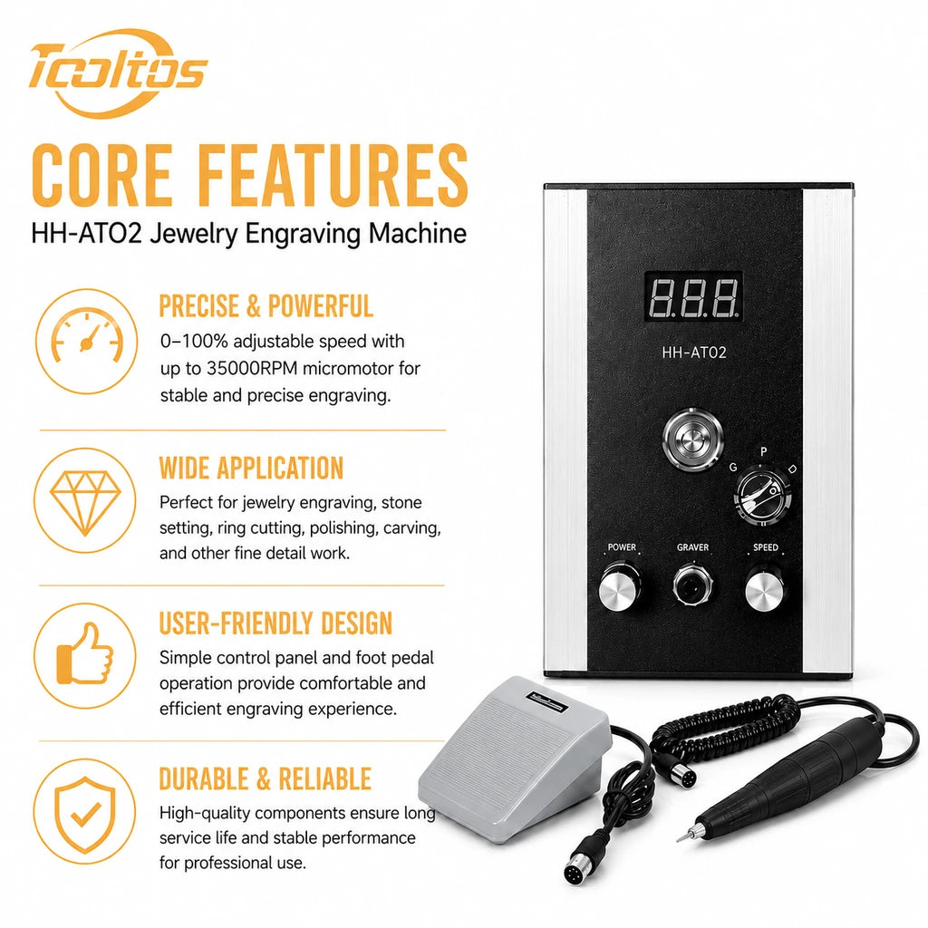 Tooltos HH-AT02 Jewelry Micromotor Engraving Machine Core Features