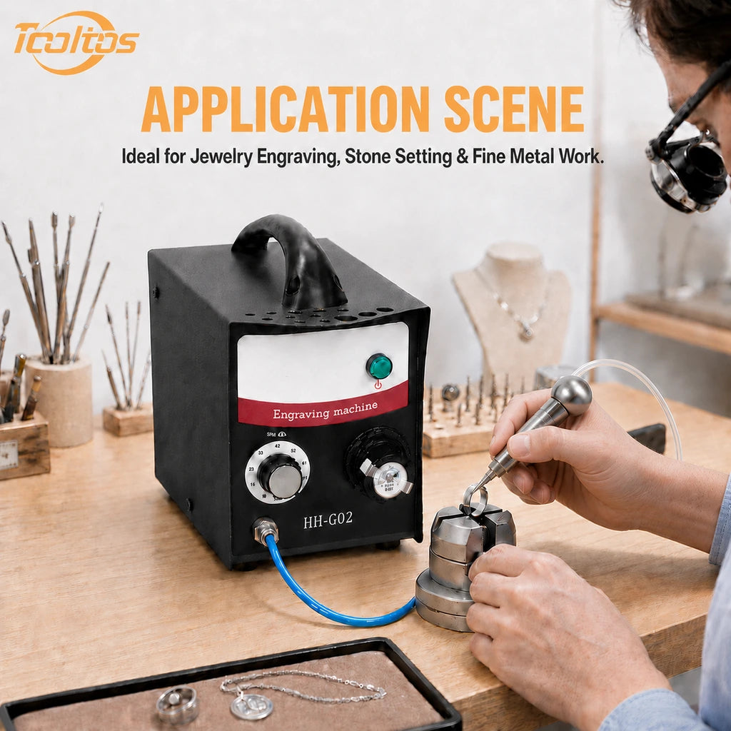 Tooltos HH-G02 engraving machine jewelry application scene