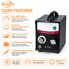 Tooltos HH-G02 pneumatic engraving machine core features