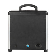 Tooltos jewelry spot welder rear view showing gas connection, power inlet and carrying handle